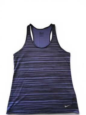 Nike Women's Purple Striped Racerback Tank Top